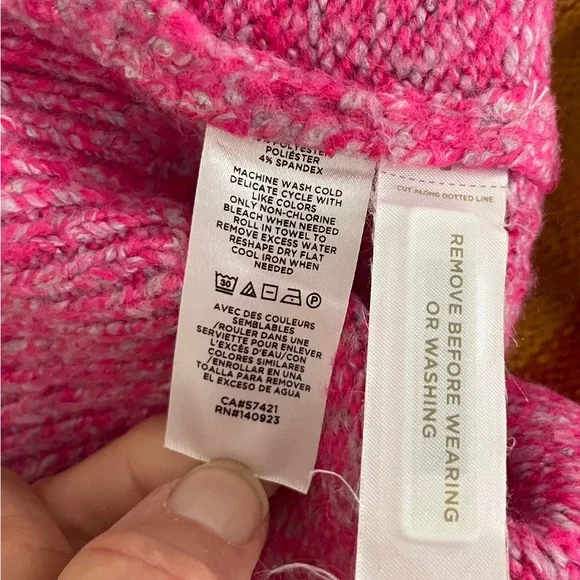 LOFT Lou & Grey Pink/Gold/Gray Multi Stripe Sweater Size XS - Picture 6 of 8